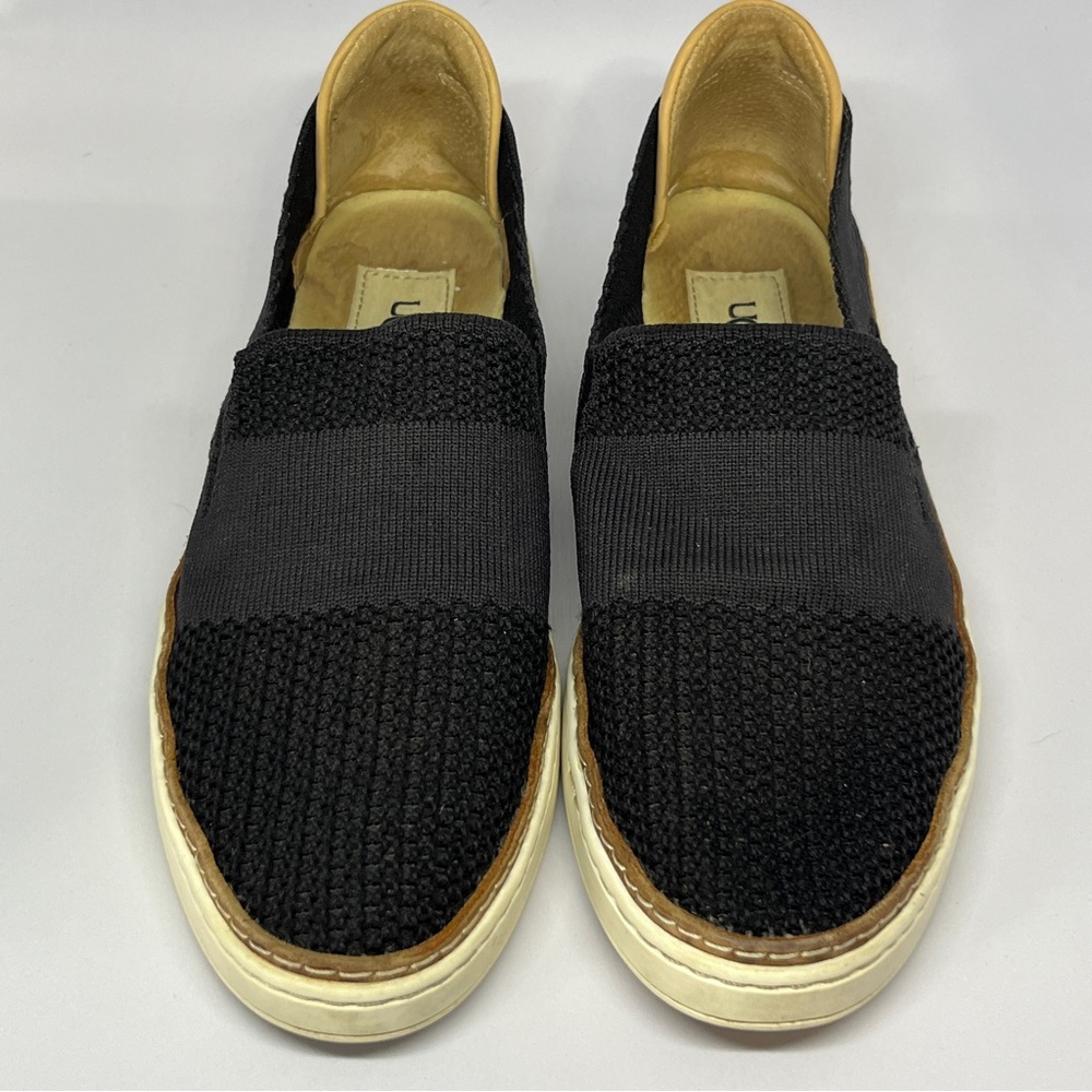 UGG Black and Tan Flats with Textured Upper